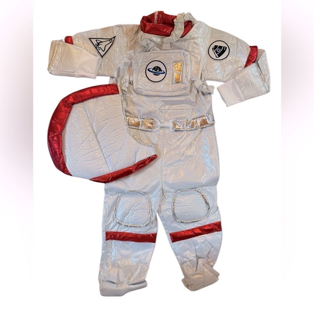 NWT Hauntlook Ambitious Astronaut Red and White Costume size Small 3-4yrs